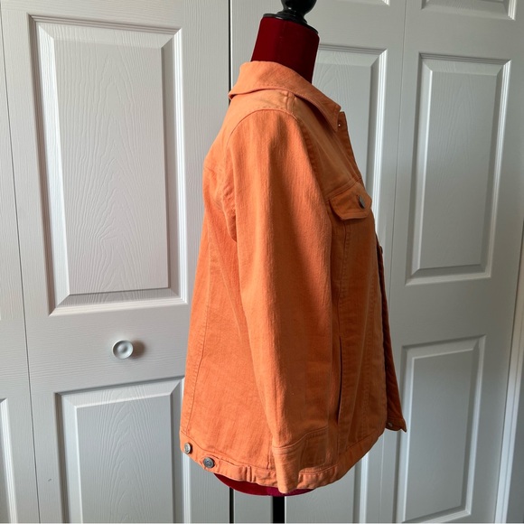 Denim & Co. 3/4 sleeve colored denim Jean jacket - Picture 3 of 9